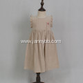 summer fashion casual solid linen dress for girls